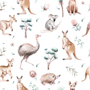 Australian Animals Flannelette Fabric 150cm