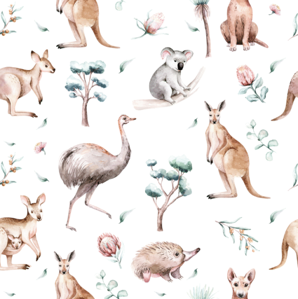 Australian Animals Flannelette Fabric 150cm